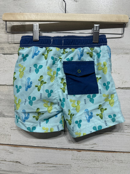 Boys Preowned Size 2t/3t Mudpie Cactus Swim Trunks - Good Used Condition