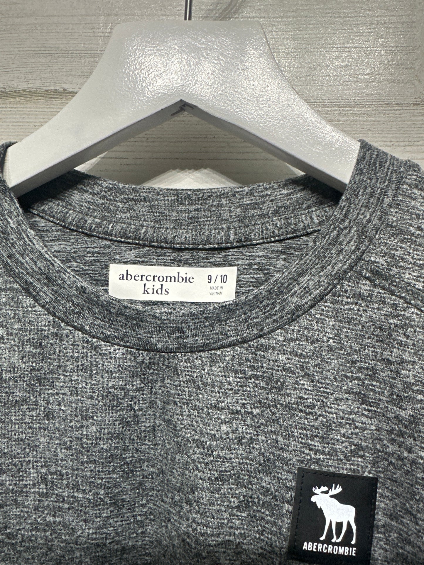 Boys Size 9-10 Abercrombie Kids Grey Drifit Shirt -  Very Good Used Condition