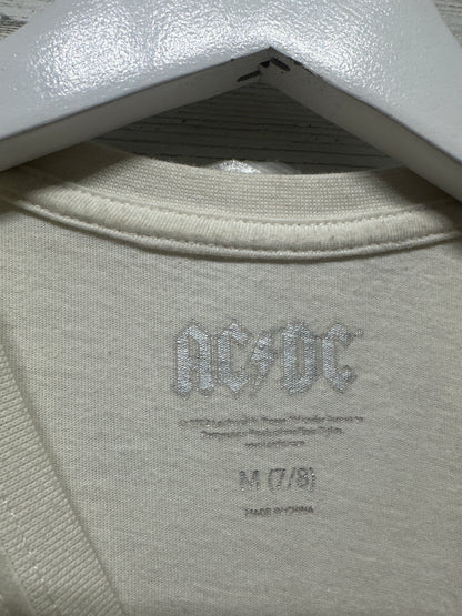 Girls Size 7-8 Medium AC/DC Shirt - Play Condition*