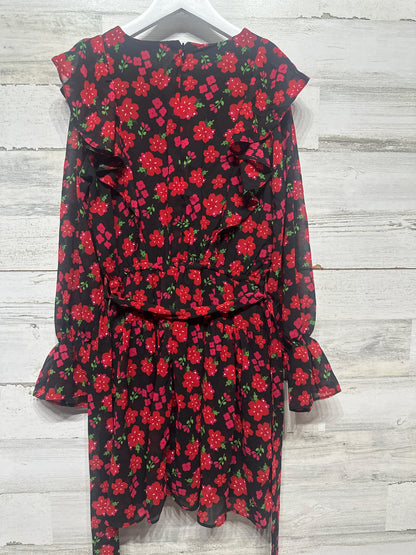 Size 12 Kidpik Floral Long Sleeve Dress - Very Good Used Condition