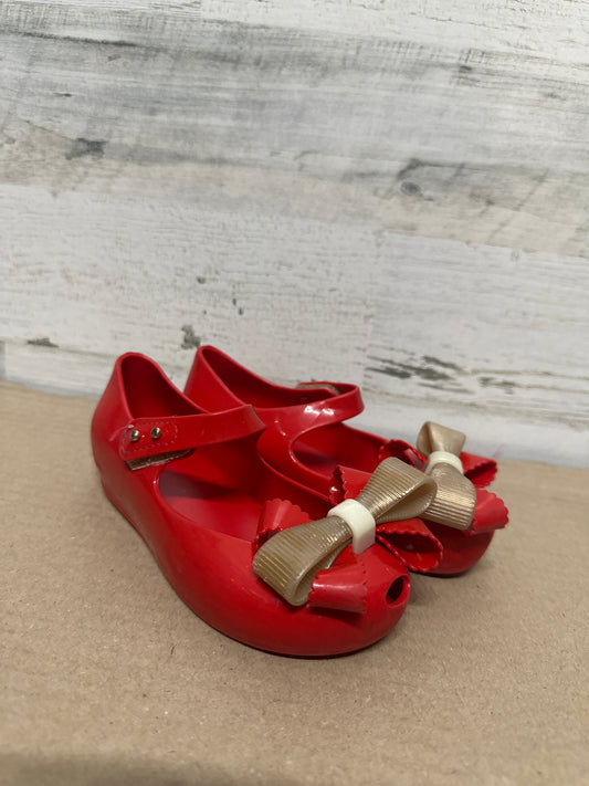 Size 10 Toddler Mini Melissa Red Bow Shoes  - Good Used Condition*