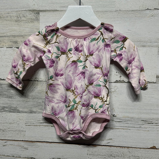 Girls Size 0-3m Burt's Bee's Floral Onesie - Good Used Condition