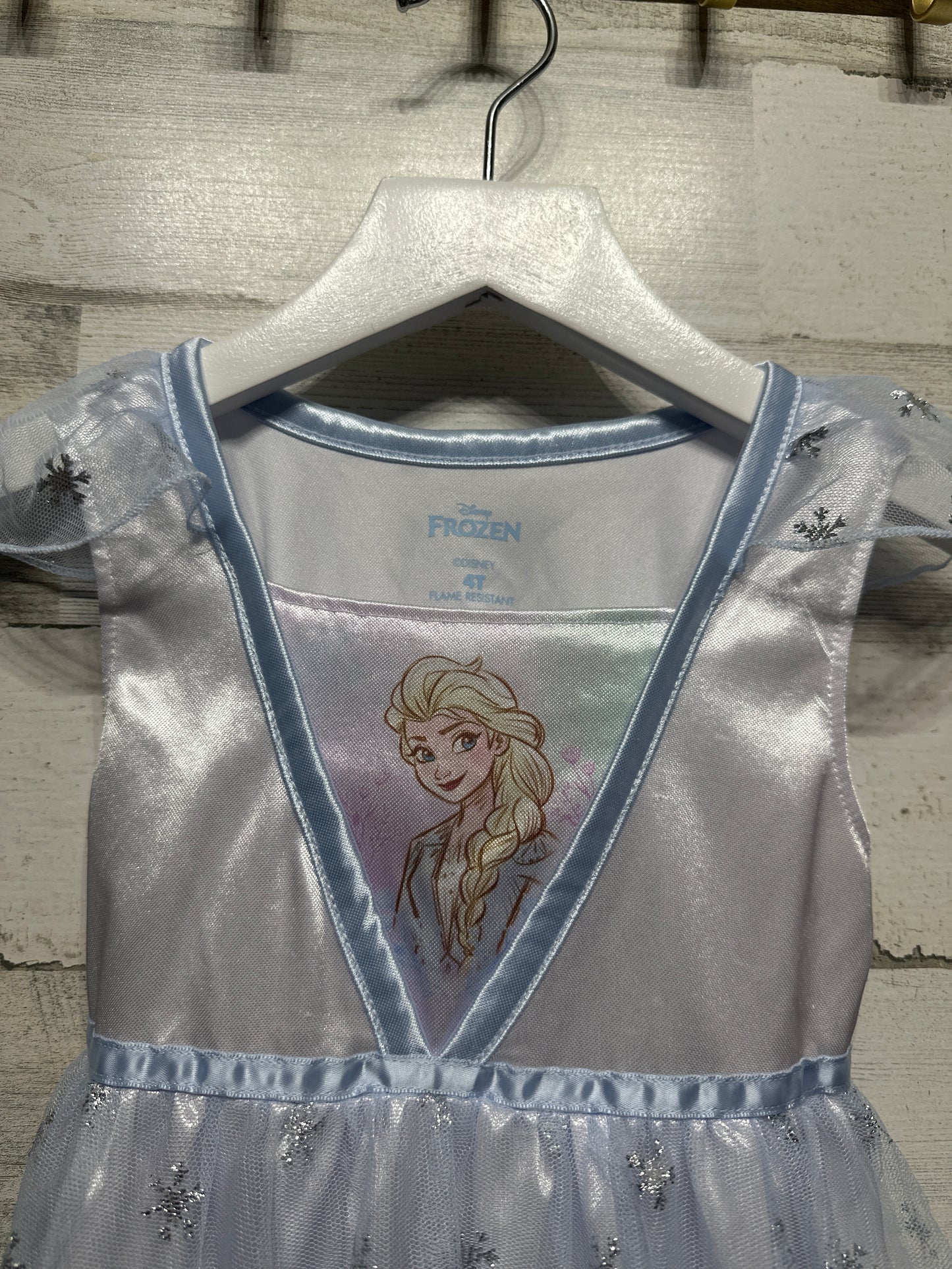Size 4t Disney Frozen Elsa Princess Nighgown - Very Good Used Condition