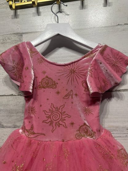 Girls Size 4 Disney Pink Tutu Leotard Dress - Good Used Condition