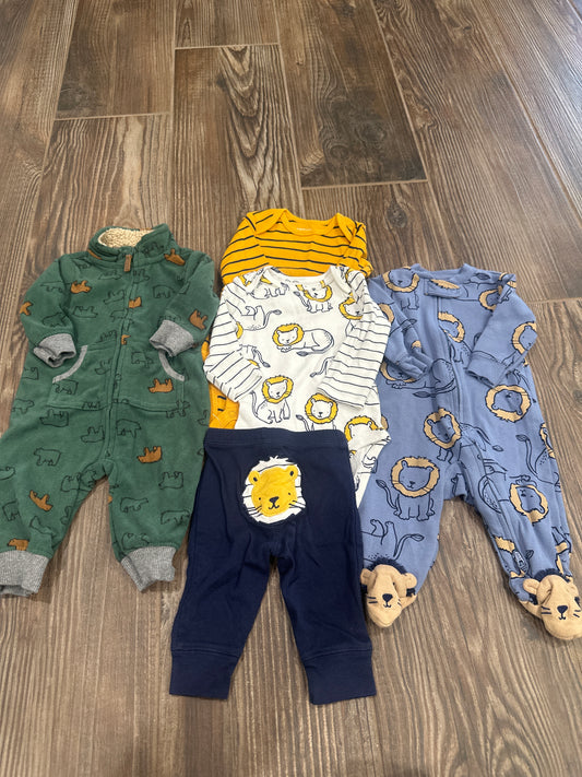 Boys Preowned Size 3m Long Sleeve Clothing Lot (5 pieces) - Very Good Used Condition