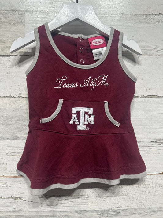 Girls Size 3-6m Team Athletics Texas A&M Embroidered Dress - Very Good Used Condition