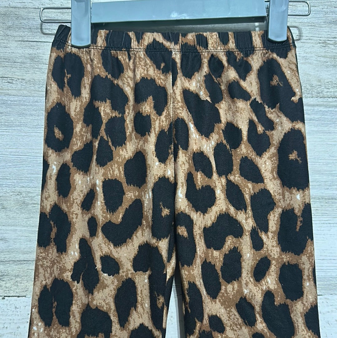 Girls Size 4t Bailey’s Blossoms leopard flare pants - very good used condition