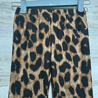 Girls Size 4t Bailey’s Blossoms leopard flare pants - very good used condition