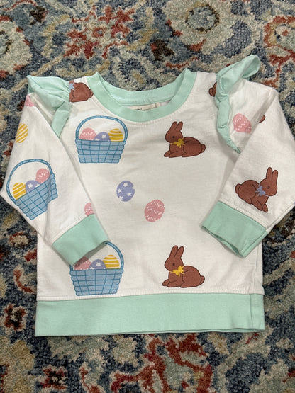 Easter Sweatshirt Girls 2T Monica & Andy VGUC