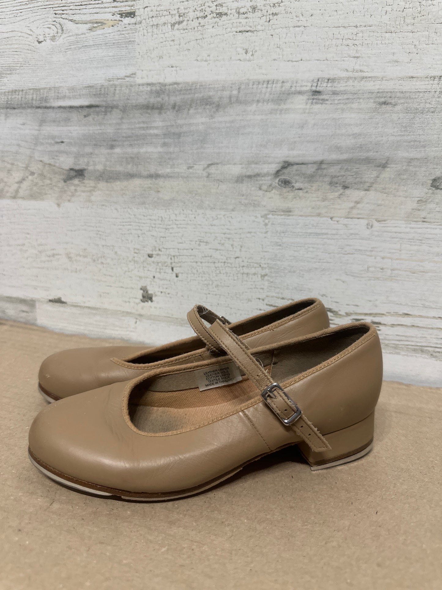 Size 1.5 (Youth) Bloch Tan Techno Tap Shoes - Good Used Condition*