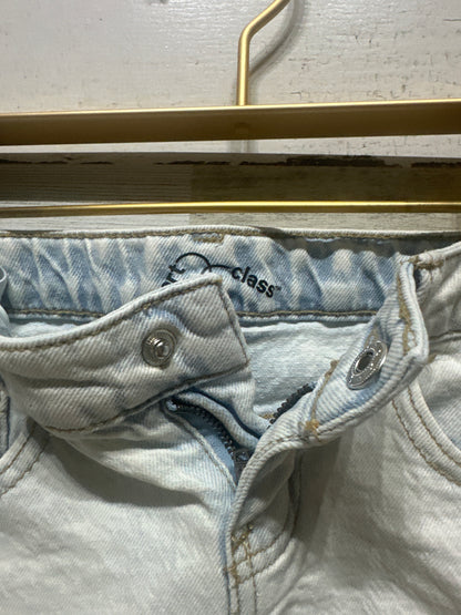 Girls Size 6-7 Small Art Class Adjustable Waist Distressed Denim Shorts - Very Good Used Condition