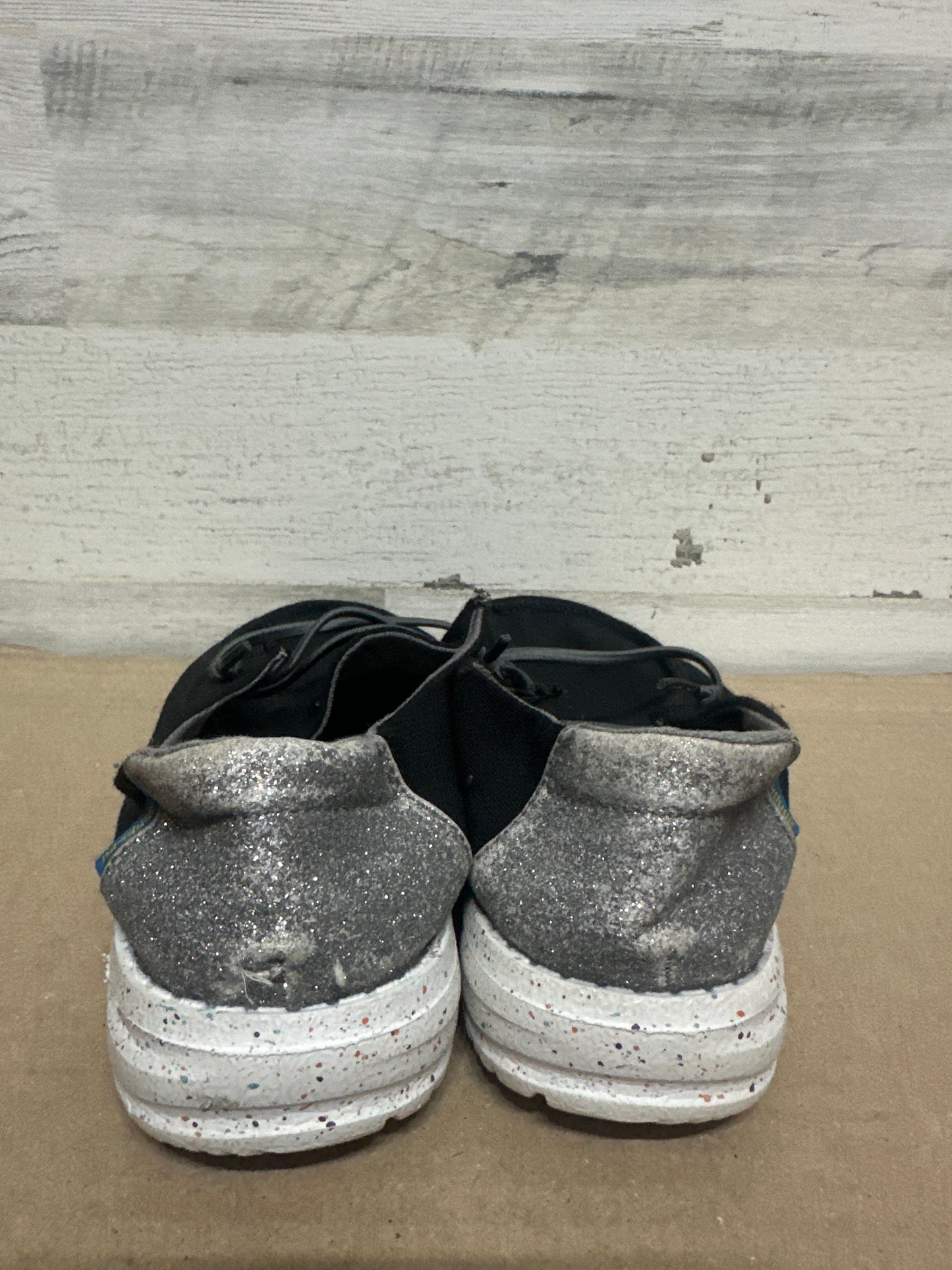Size 3 (Youth) Black/Glitter Hey Dude Shoes - Play Condition*