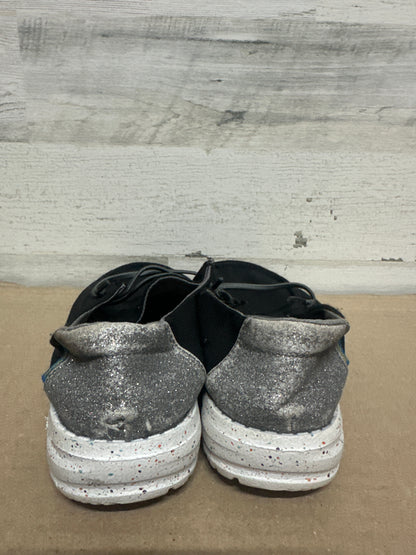 Size 3 (Youth) Black/Glitter Hey Dude Shoes - Play Condition*