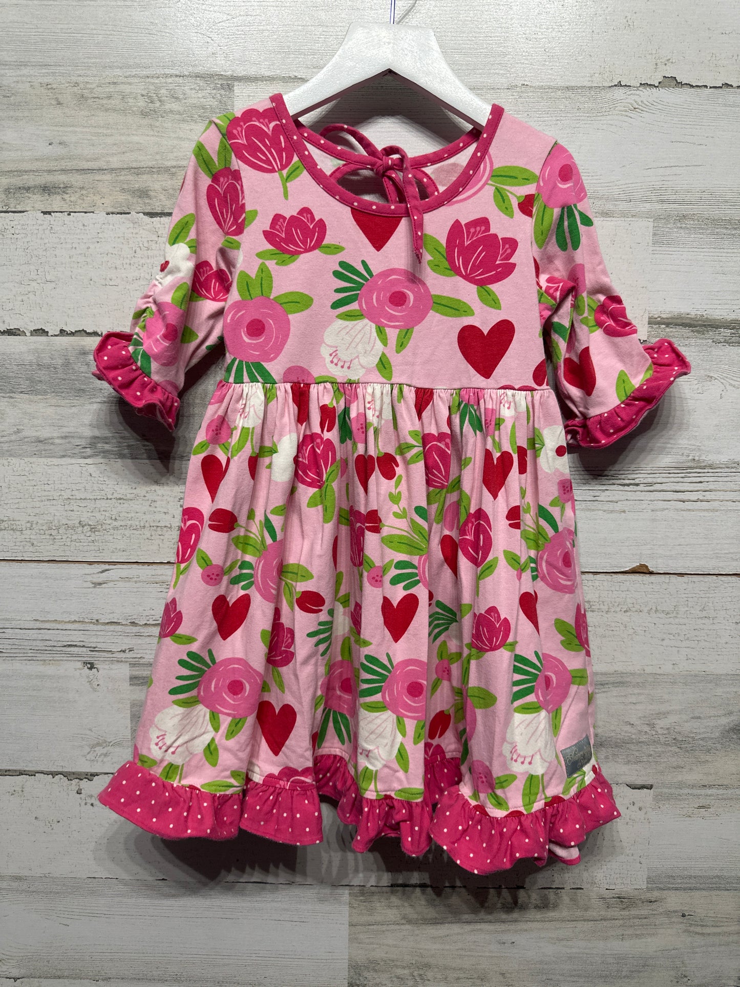 Size 5/6 Eleanor Rose Floral Dress - Very Good Used Condition