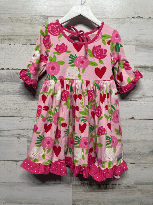 Size 5/6 Eleanor Rose Floral Dress - Very Good Used Condition