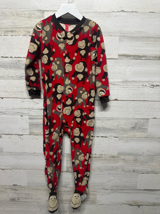 Boys Size 4t Carter’s Fleece Monkey Footie - Very Good Used Condition