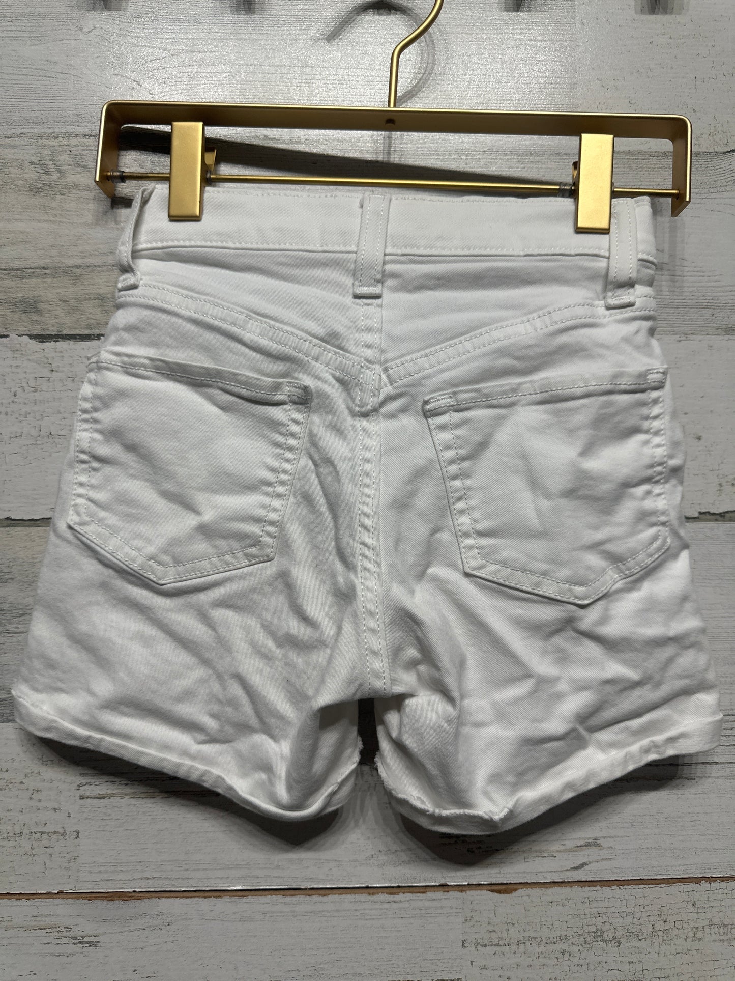 Girls Size 8 Slim Old Navy White Shorts with Adjustable Waist - Very Good Used Condition