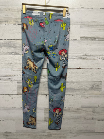 Girls Size 9/10 Disney Toy Story Print Active Leggings - Very Good Used Condition