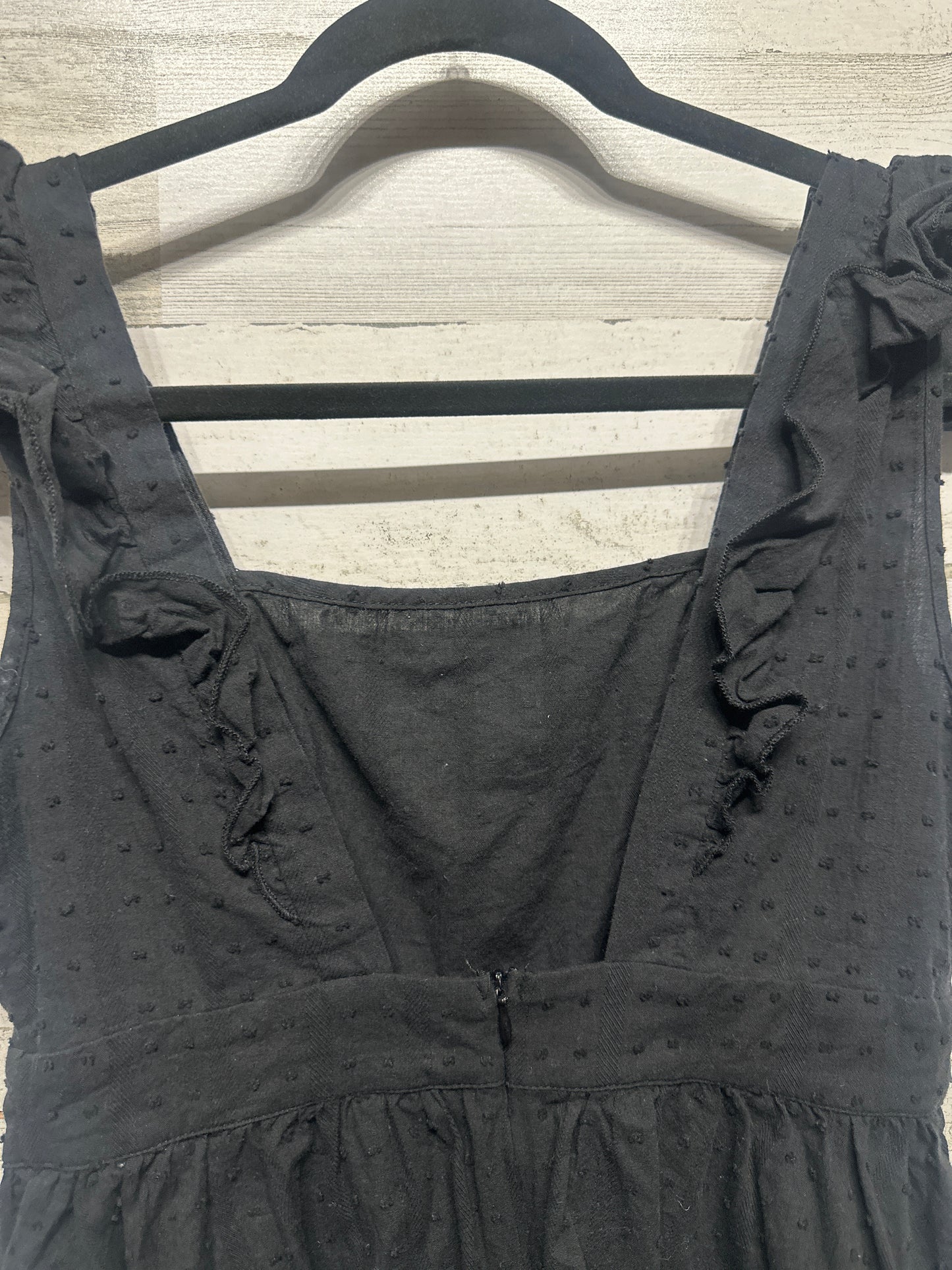 Women’s Medium SHEIN Black Swiss Dot Cotton Dress - Very Good Used Condition