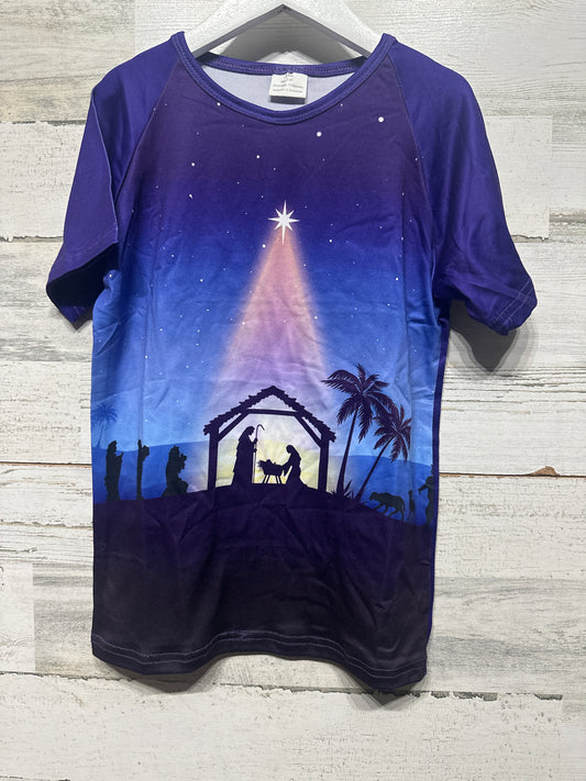 Size 7-8 Nativity Shirt - New Without Tags