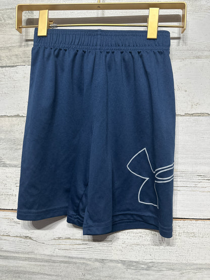 Boys Preowned Size 6 Under Armour Navy Athletic Shorts - Good Used Condition