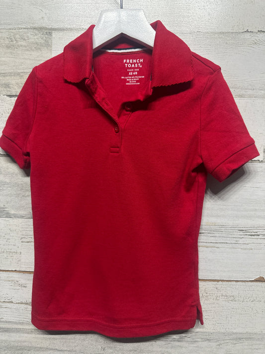 Girls Size 4t French Toast Red Polo Shirt - Good Used Condition