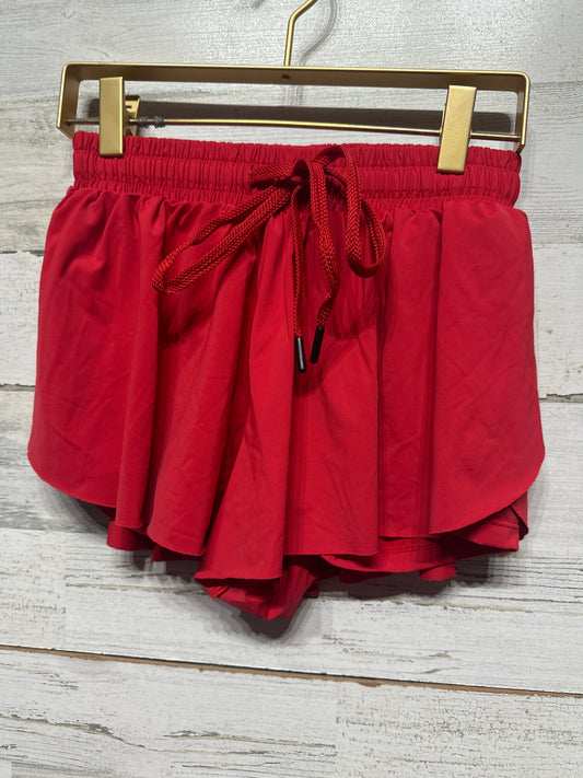 Girls Size 7/8 (130) Red Flowy Active Shorts - Very Good Used Condition