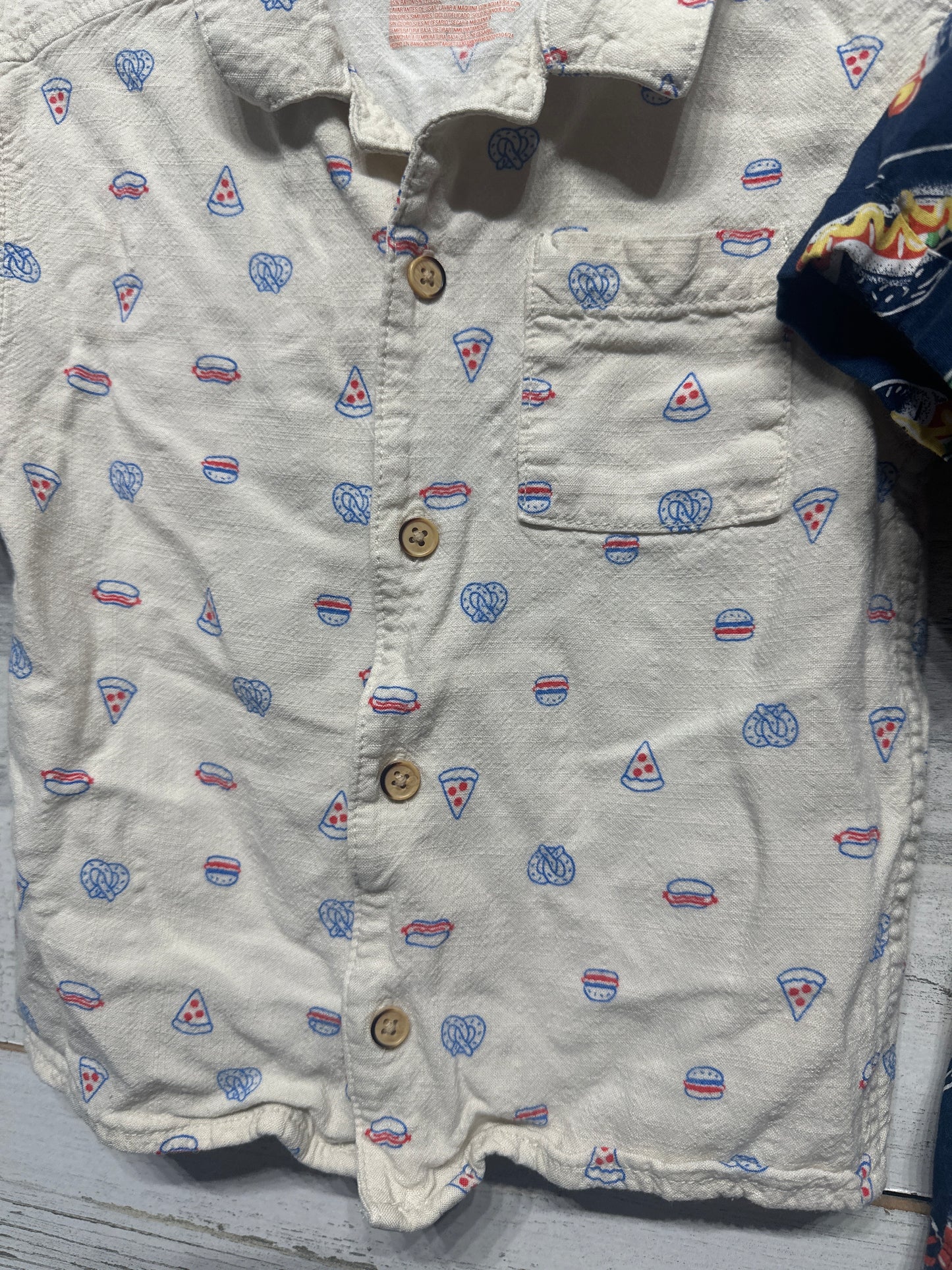 Boys Size 4t Old Navy/Cat and Jack Button Up Shirt Lot (2 pieces)  - Good Used Condition