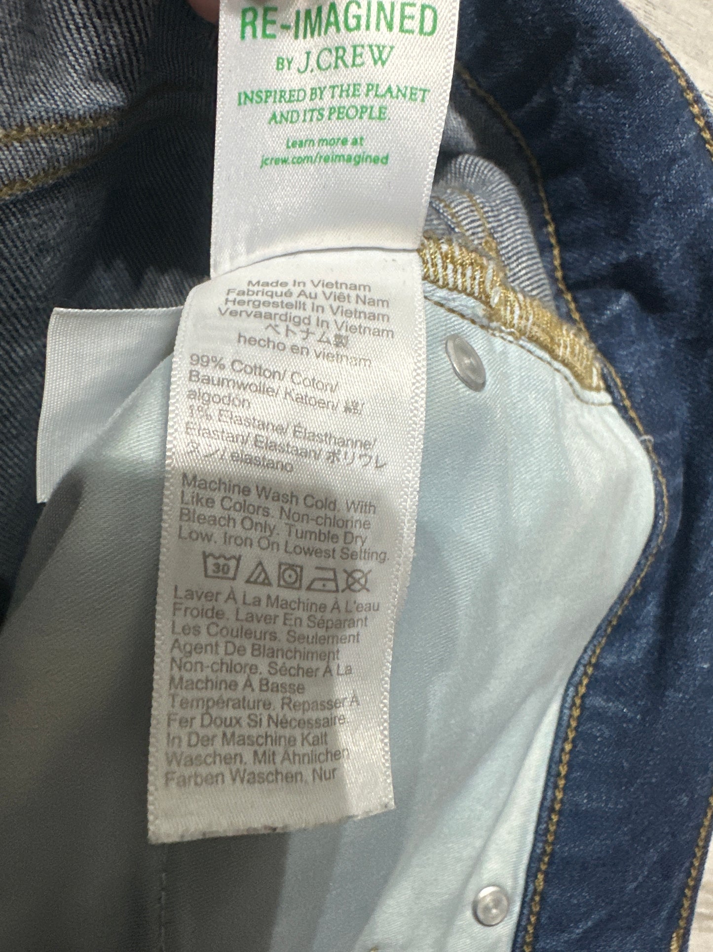 Women's Size 30 J. Crew 96' Denim Trousers - Very Good Used Condition