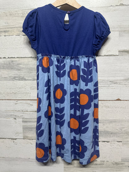 Mini Boden Blue Floral Dress Girls 5-6 Years VGUC