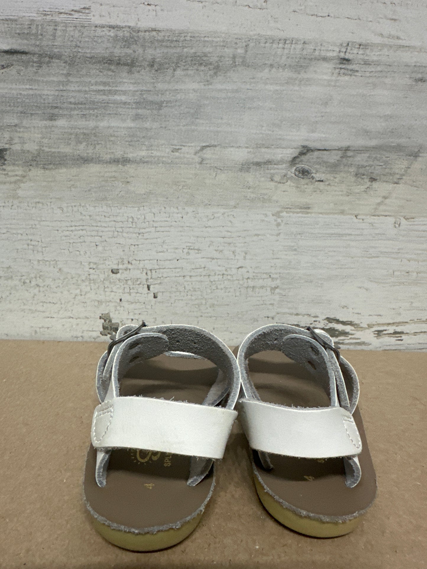 Size 4 Toddler Sun San White Surfer Sandals - Very Good Used Condition