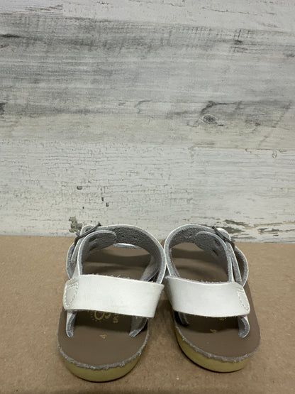 Size 4 Toddler Sun San White Surfer Sandals - Very Good Used Condition