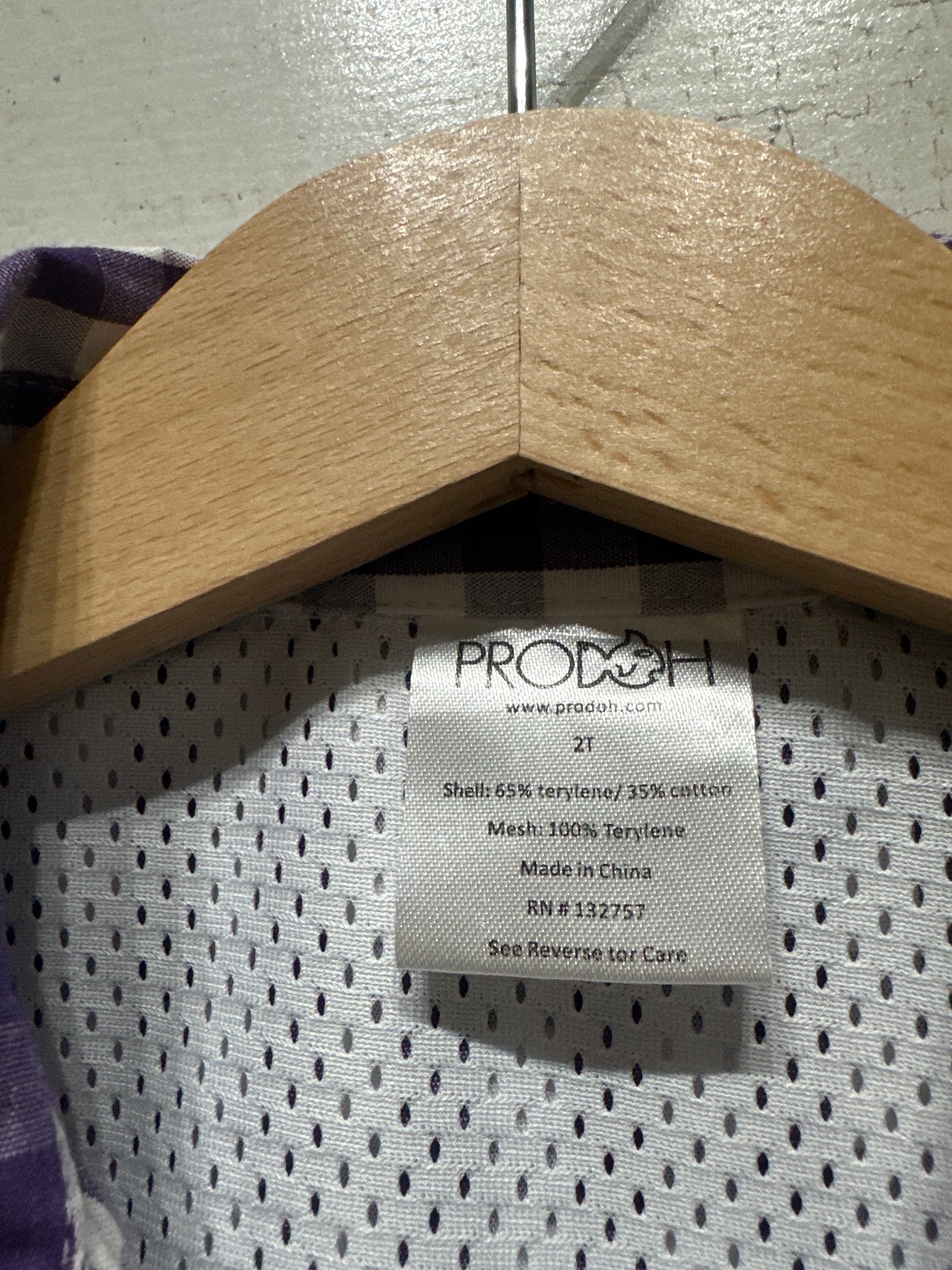 Girls Size 2t Prodoh Purple Plaid Fishing Dress - Very Good Used Condition