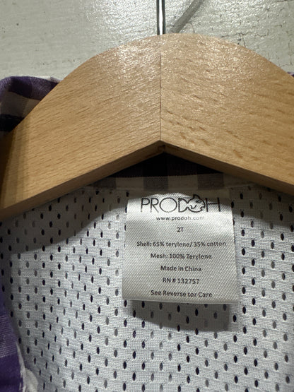 Girls Size 2t Prodoh Purple Plaid Fishing Dress - Very Good Used Condition