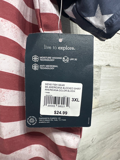 Magellan Fish Gear UPF 30 Americana Flag Shirt Men’s 3XL NWT