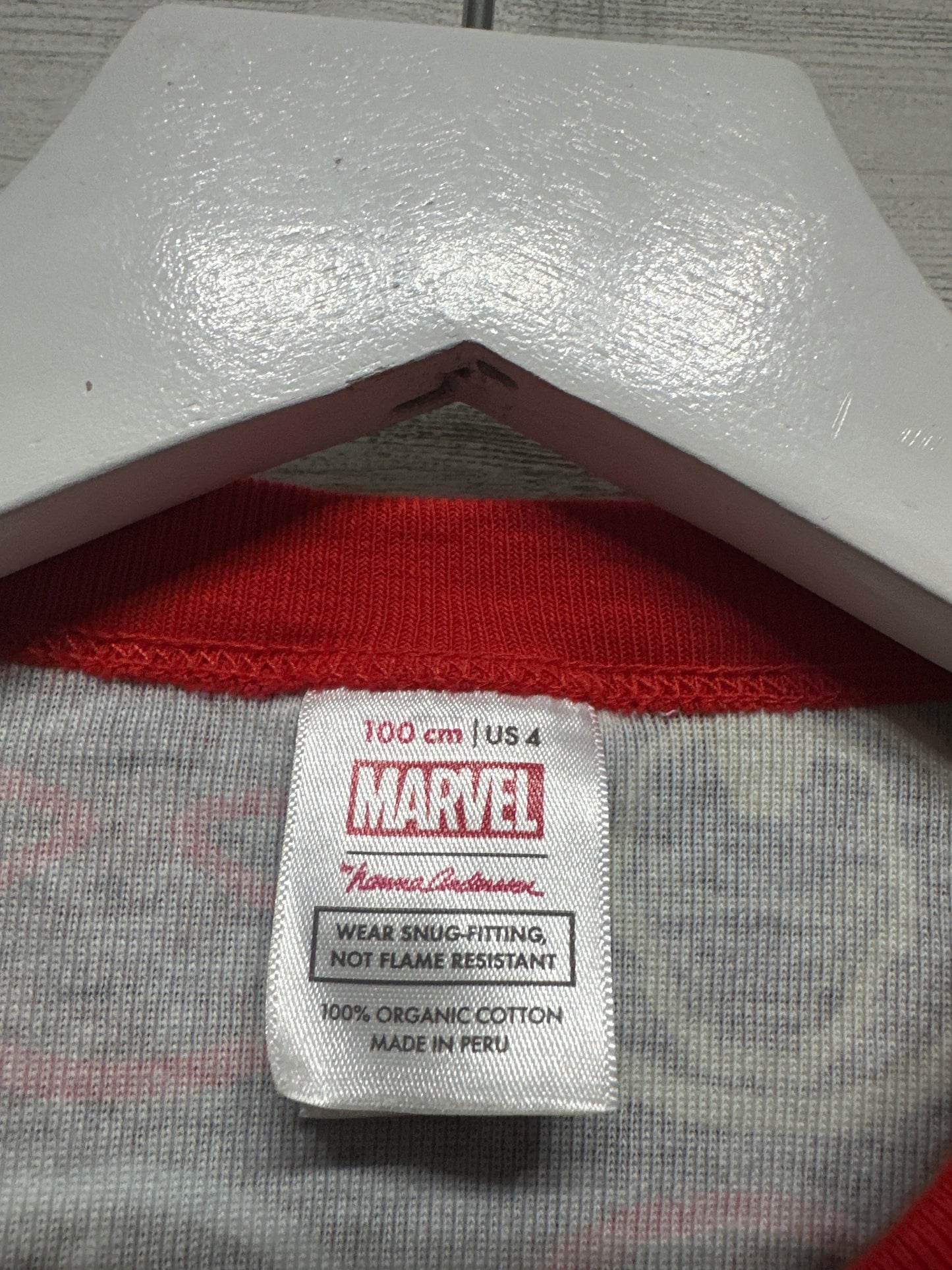 Size 4 (100cm) Marvel Hanna Andersson Organic Cotton Pajama Set - Very Good Used Condition