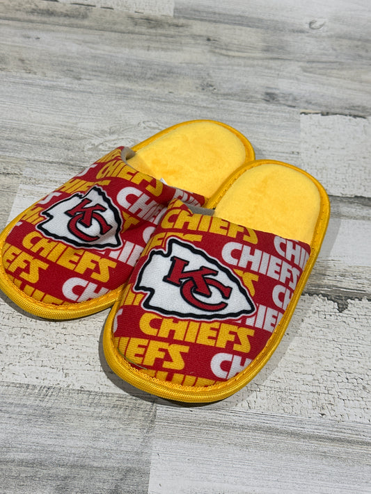 Kansas City Chiefs Slippers - Youth Large Size 5/6 Youth - New Without Tags