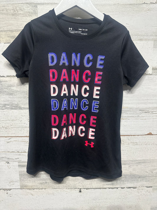 Girls Size YSM ( 8 ) Under Armour Dance Heatgear Shirt - Very Good Used Condition