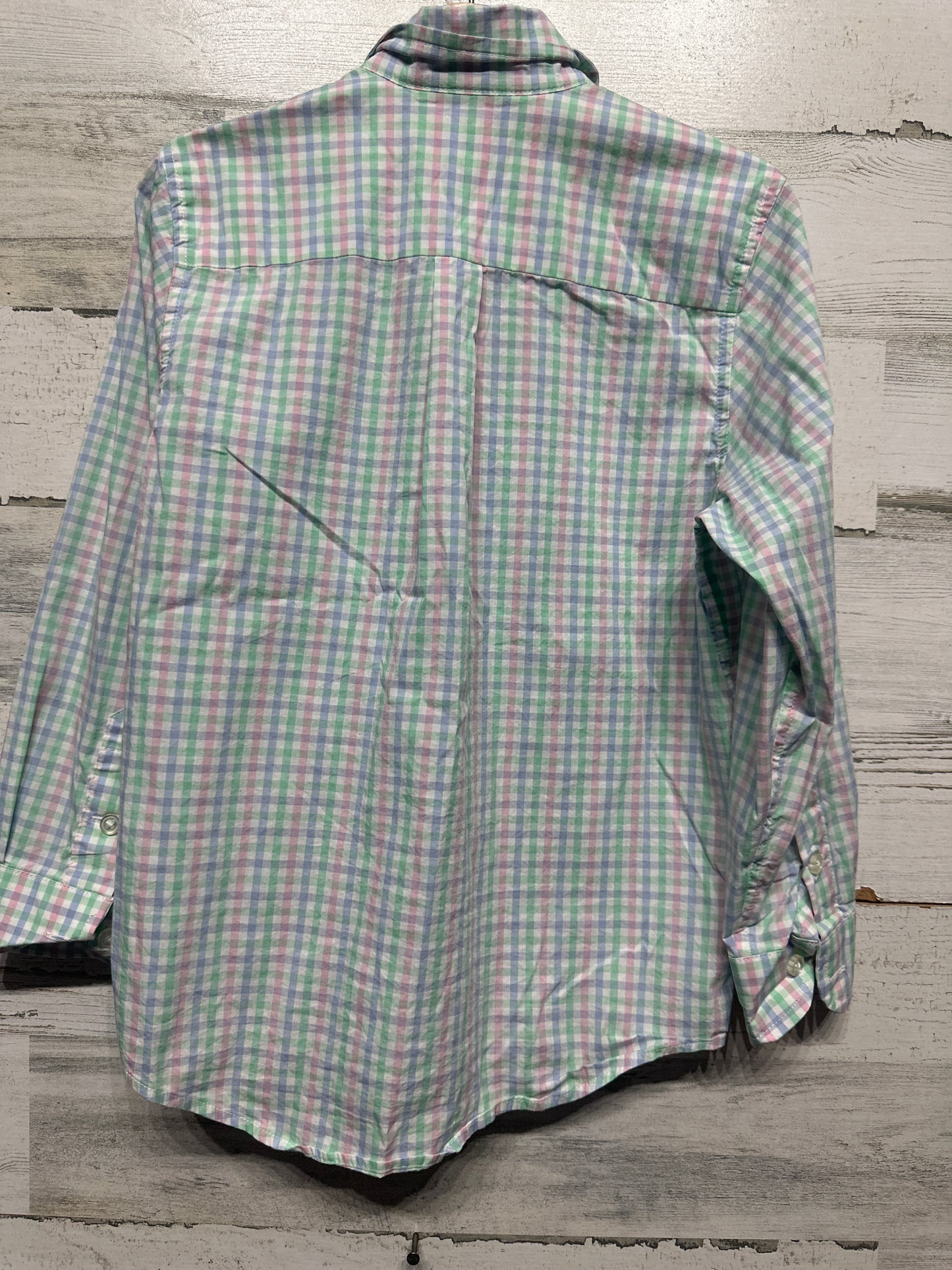 Size 5 TBBC Pastel Plaid Long Sleeve Button Up - Very Good Used Condition