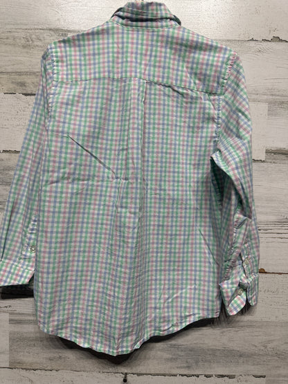 Size 5 TBBC Pastel Plaid Long Sleeve Button Up - Very Good Used Condition