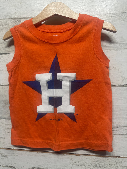 Boys Size 2t Houston Astros Sleeveless Shirt - Good Used Condition*