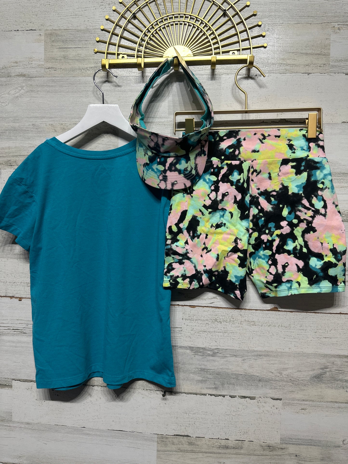 Size 10/12 Large Art Class/Cat and Jack Outfit and Visor Set (3 Pieces) - New With Tags