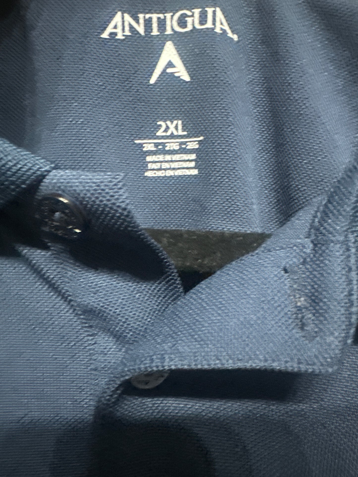 Men's Size 2XL Antiqua Navy Blue Embroidered Houston Astros Polo Shirt - Very Good Used Condition