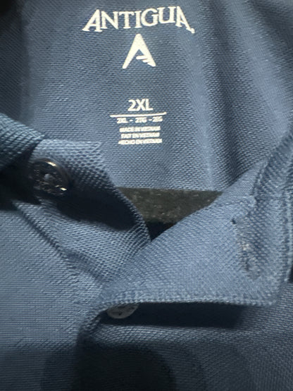 Men's Size 2XL Antiqua Navy Blue Embroidered Houston Astros Polo Shirt - Very Good Used Condition