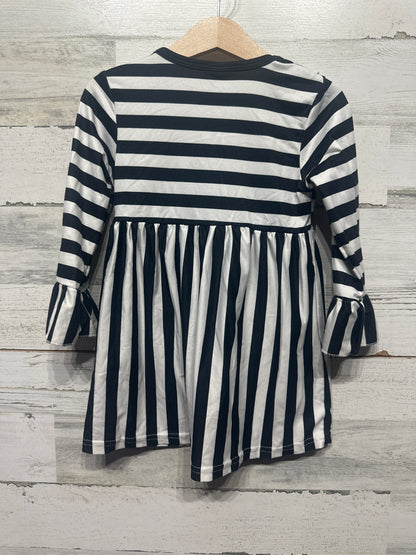 Girls Preowned Size 2t Striped Heart Dress- Good Used Condition