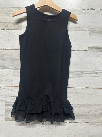 Size 8 Sew Sassy Black Sleeveless Ruffle Tunic - Very Good Used Condition