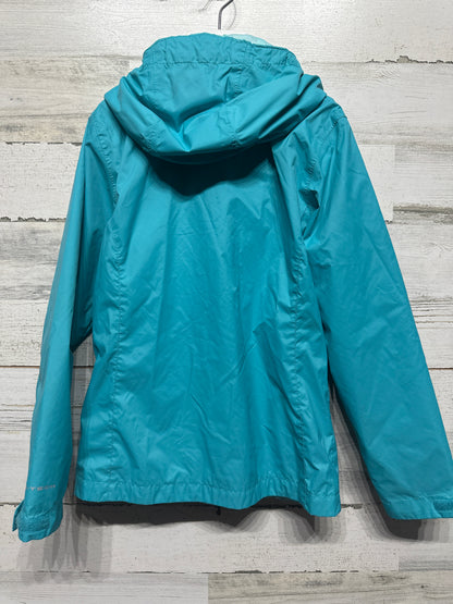 Columbia OmniTech Hooded Rain Jacket - Size Youth Small 7/8 - Very Good Used Condition