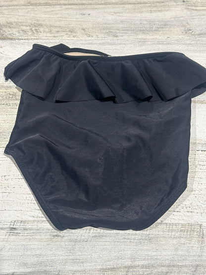 High Waisted Black Ruffle Swim Bottoms - Kortni Jeane - Good Used Condition