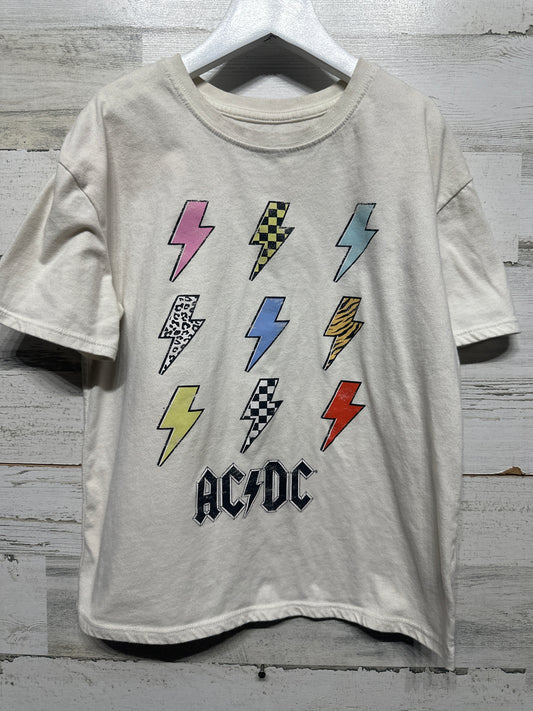 Girls Size 7-8 Medium AC/DC Shirt - Play Condition*