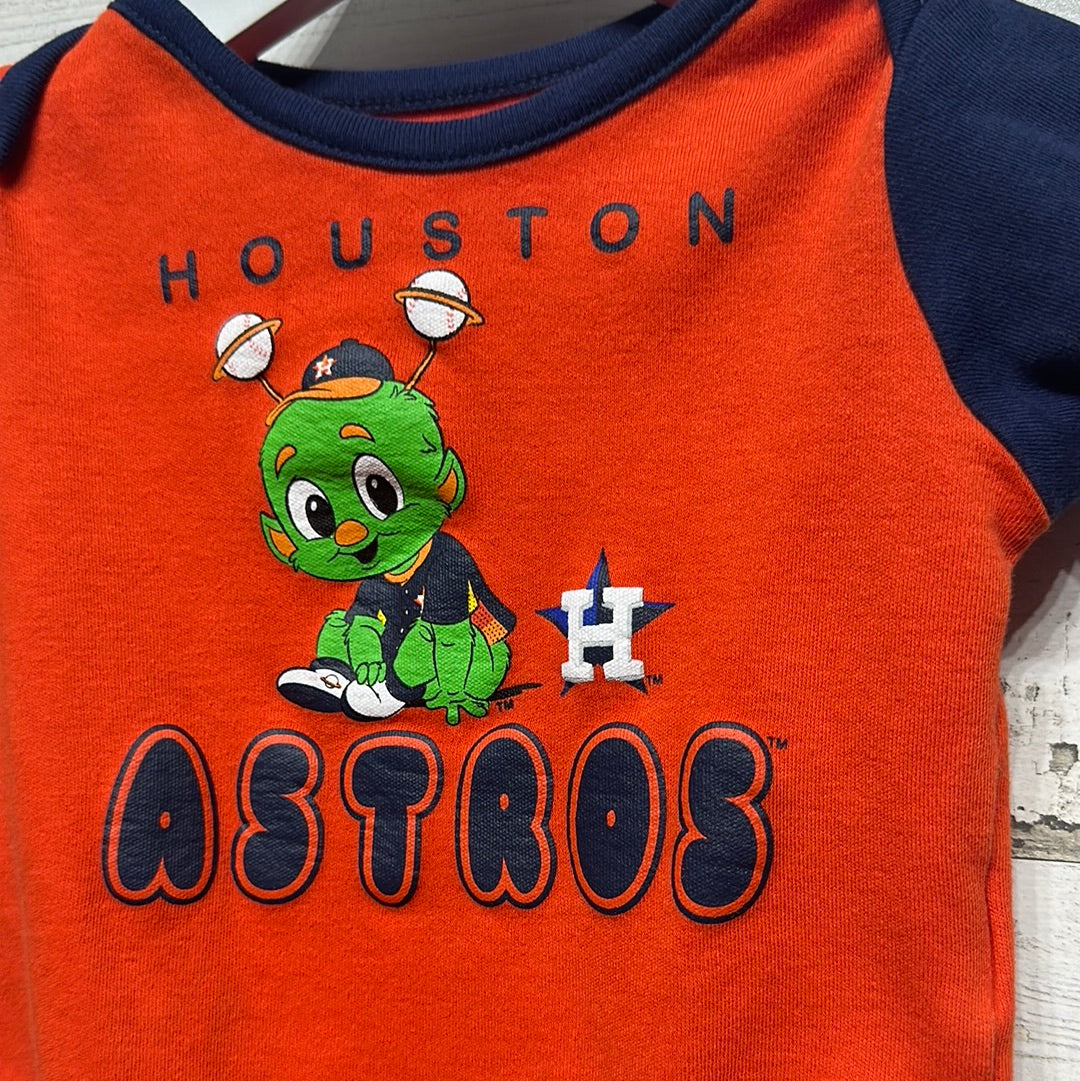 Boys Size 3-6m Houston Astros Orbit Onesie - Very Good Used Condition